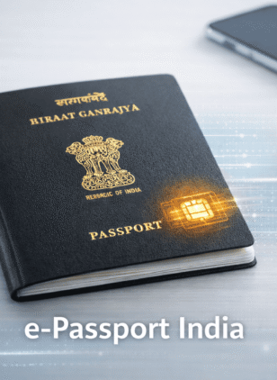A photo of an Indian Passport representing the India passport index 75th rank news